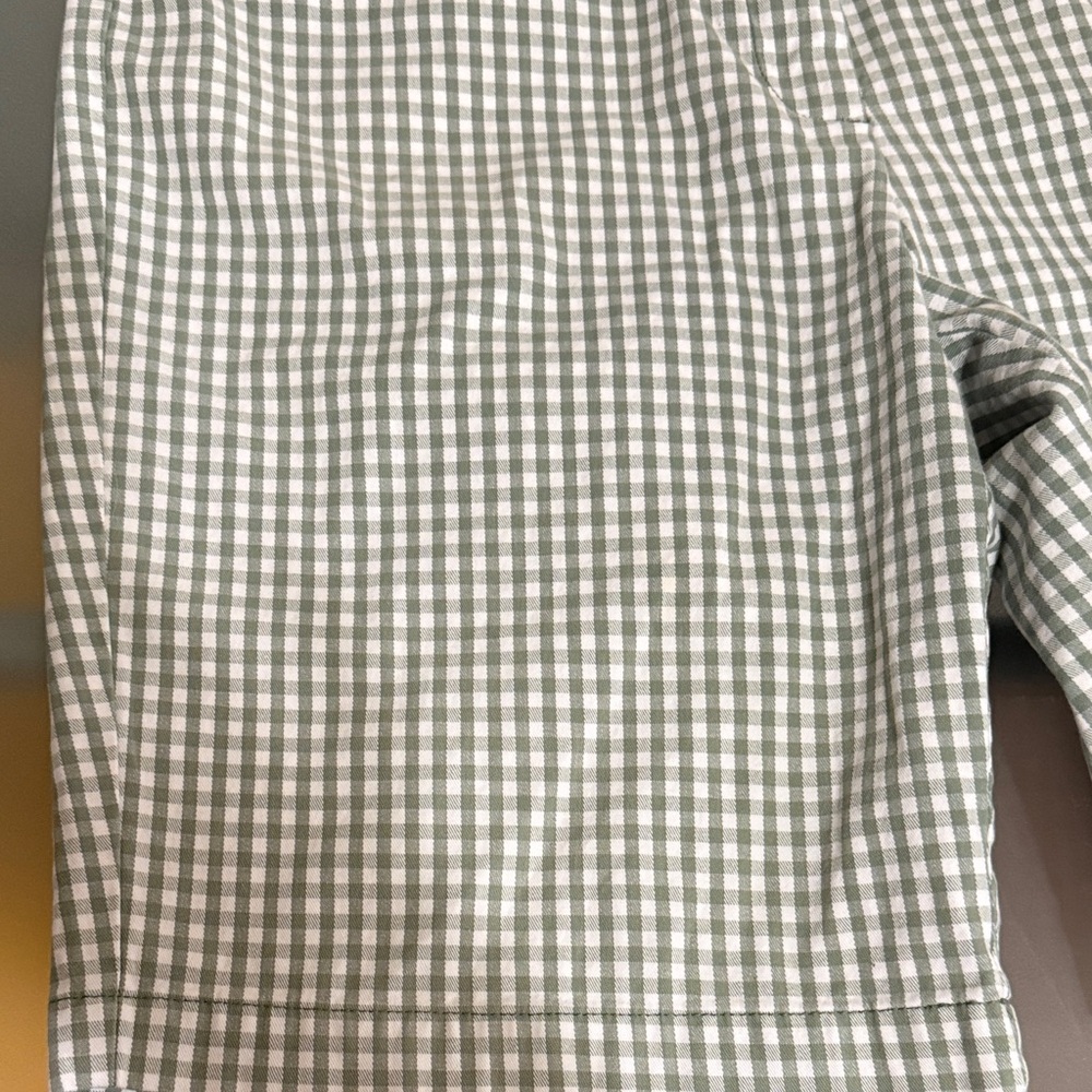 Lands' End Women’s Gingham Checkered High Waist Shorts - Picture 6 of 11